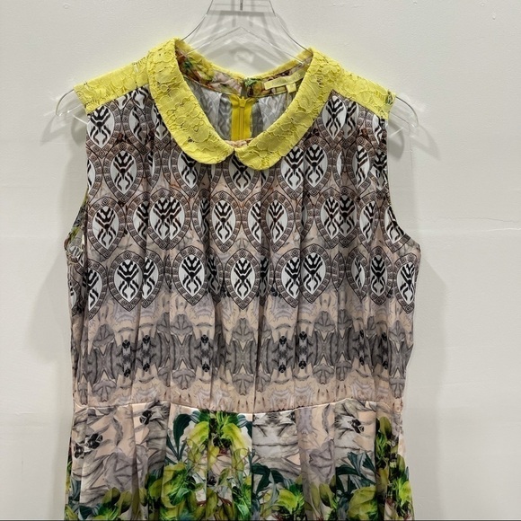 Amelia New York Aztec Print Pleated Dress Lace 14 - Picture 2 of 8